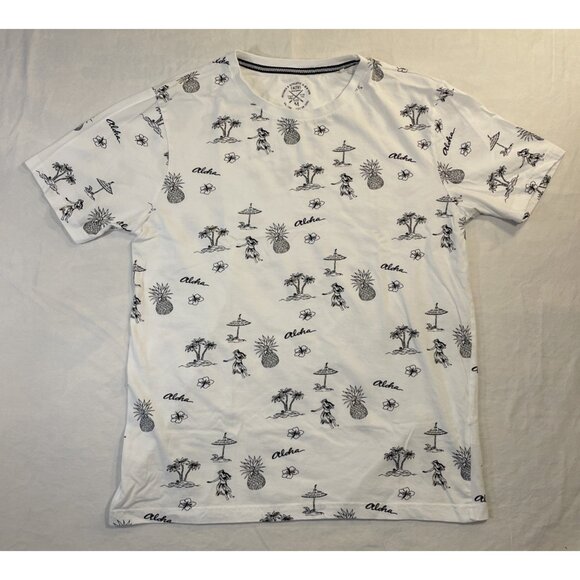 Medium White Cactus Man Ricky Singh Men’s T-Shirt Hawaiian Aloha All Over Print - Picture 1 of 7